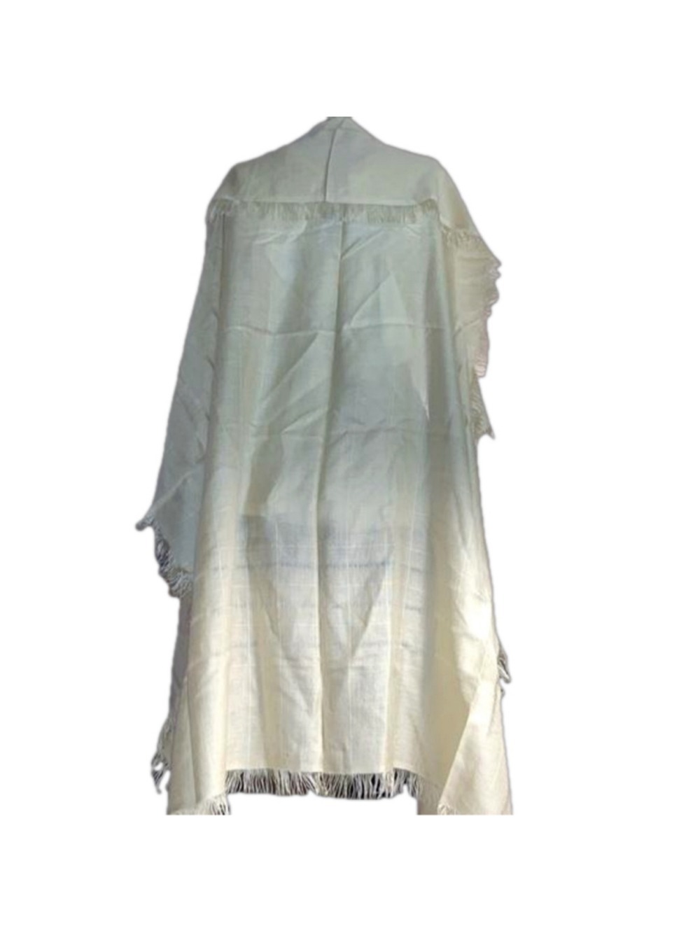 Large Cream woven shawl scarf